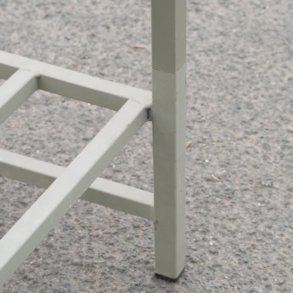 Workshop shelf in steel by Provost (4 modules) - Green/Grey