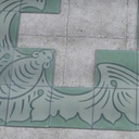 Handpainted glazed terracotta tile from the workshop of Agnès Emery (various sizes) - Only available in our physical shop