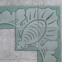 Handpainted glazed terracotta tile from the workshop of Agnès Emery (various sizes) - Only available in our physical shop