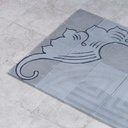 Handpainted glazed terracotta tile from the workshop of Agnès Emery (various sizes) - Only available in our physical shop