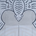 Handpainted glazed terracotta tile from the workshop of Agnès Emery (various sizes) - Only available in our physical shop
