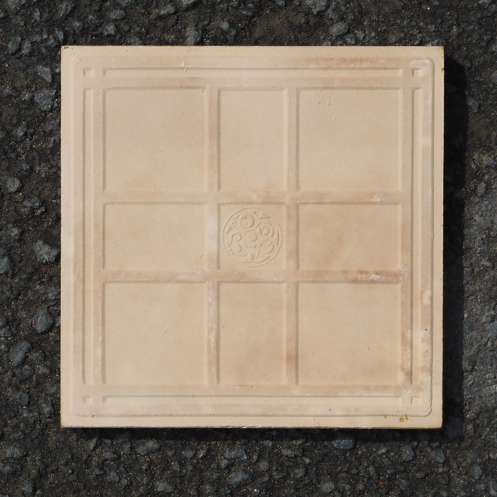 Handpainted glazed terracotta tile from the workshop of Agnès Emery (various sizes) - Only available in our physical shop