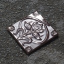 Handpainted glazed terracotta tile from the workshop of Agnès Emery (various sizes) - Only available in our physical shop