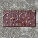 Handpainted glazed terracotta tile from the workshop of Agnès Emery (various sizes) - Only available in our physical shop