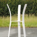 Coat rack in red coated bent steel