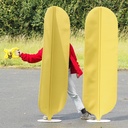 Free standing acoustic totem 'Lugn' by My O Solutions (H. 200 cm) - Light grey