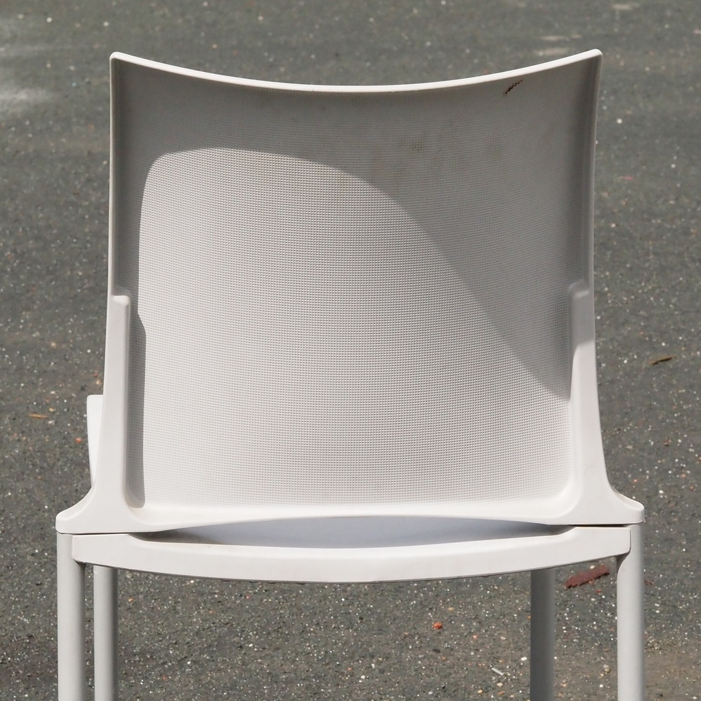 School chair in plywood and steel tube legs