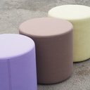 Round ottoman with belt by Satelliet (various colors/finishes)