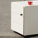 Drawer unit by Gispen in white lacquered steel