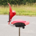 School chair in plywood and steel tube legs