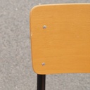 School chair in plywood and steel tube legs