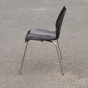 School chair in plywood and steel tube legs