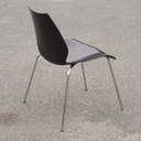 School chair in plywood and steel tube legs