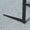 Desk with laminated top and cantilever legs