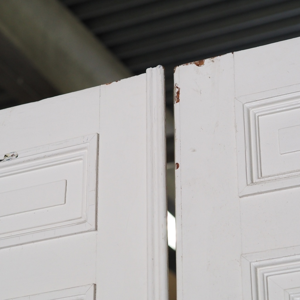 Double door in painted wood (H. 274 cm x (2 x W. 73 cm))