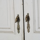 Double door in painted wood (H. 274 cm x (2 x W. 73 cm))