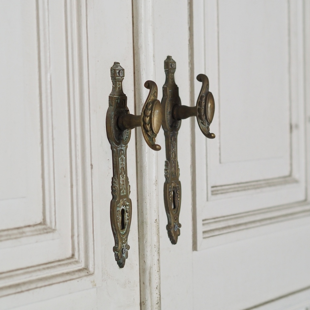 Double door in painted wood (H. 274 cm x (2 x W. 73 cm))