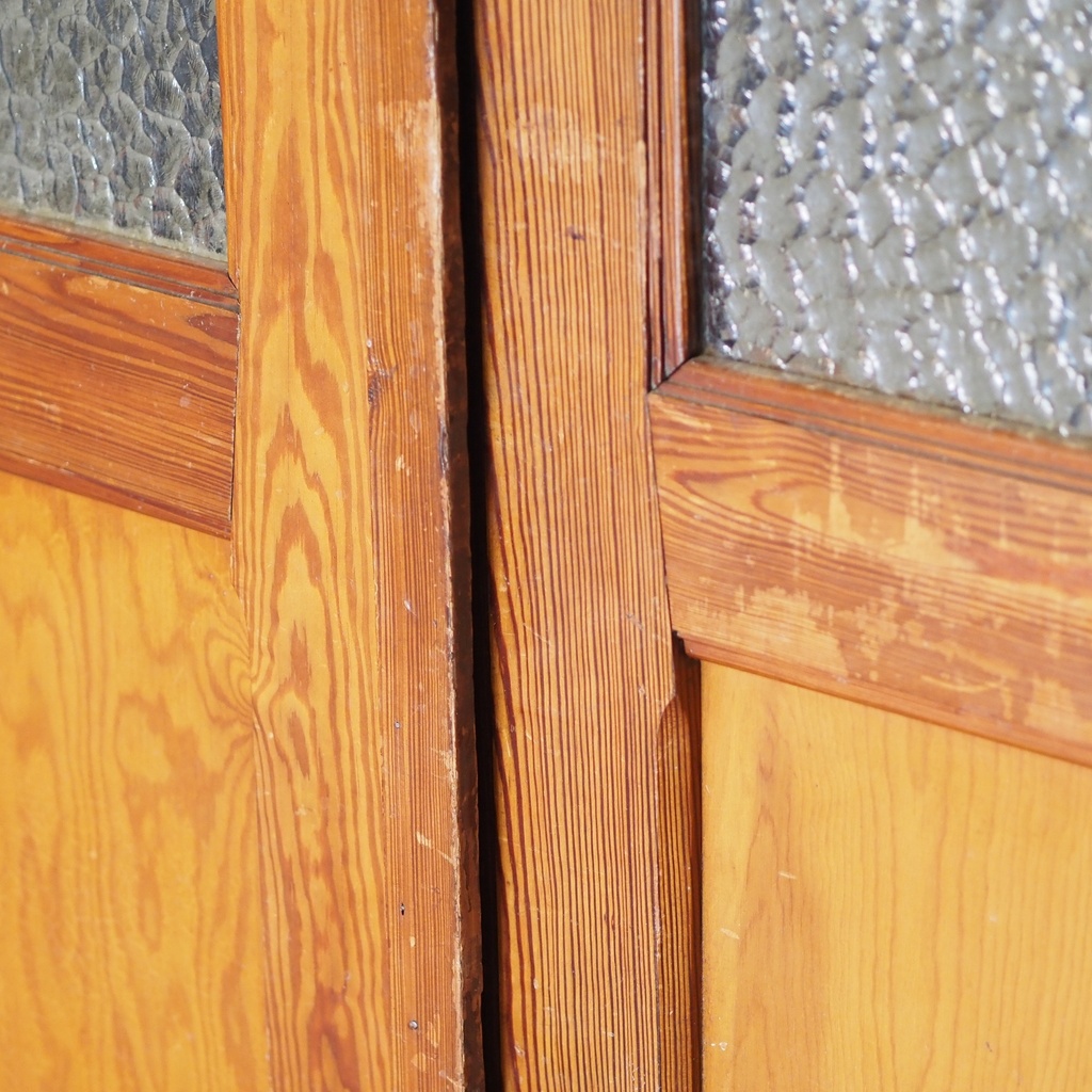 Double door in painted wood (H. 274 cm x (2 x W. 73 cm))