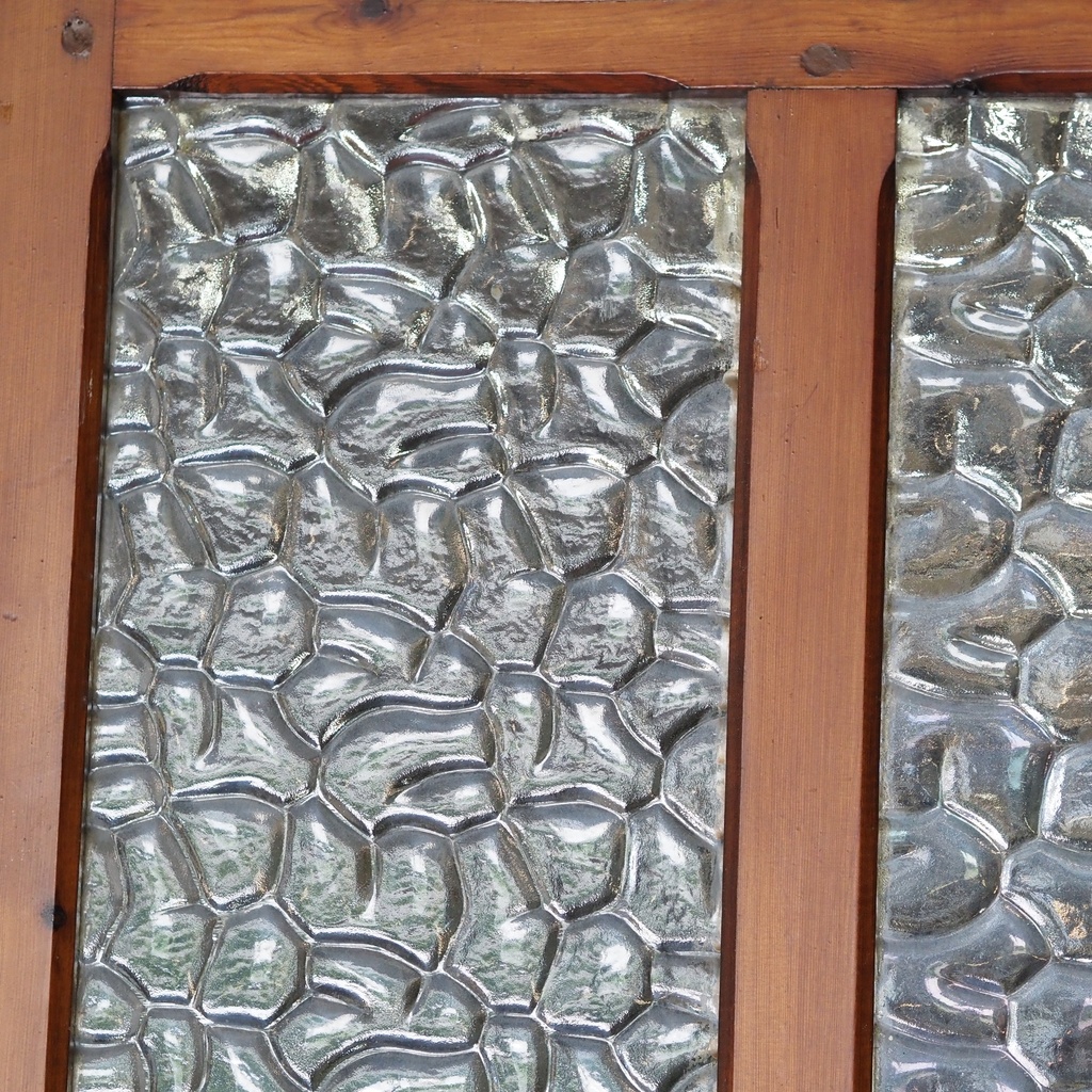 Door with flemish glass panels from Ixelles City Hall (H. 269 x W. 79,5 cm) - Left