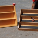 Display cabinet in pine plywood