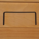 Angle bracket in white lacquered steel by Domax (8 x 4 cm)