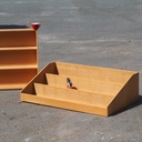 Display rack in varnished beech plywood