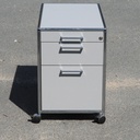 Drawer unit by Gispen in white lacquered steel