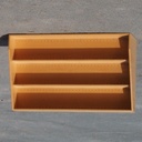 Display rack in varnished beech plywood