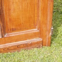 Door in varnished solid pine with textured glass panels (H. 216,5 x W. 82,8 cm) - Right