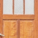 Door in varnished solid pine with textured glass panels (H. 210 x W. 83,5 cm) - Left
