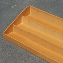 Display rack in varnished beech plywood