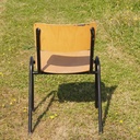 School chair in plywood and steel tube legs