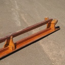 School chair in plywood and steel tube legs
