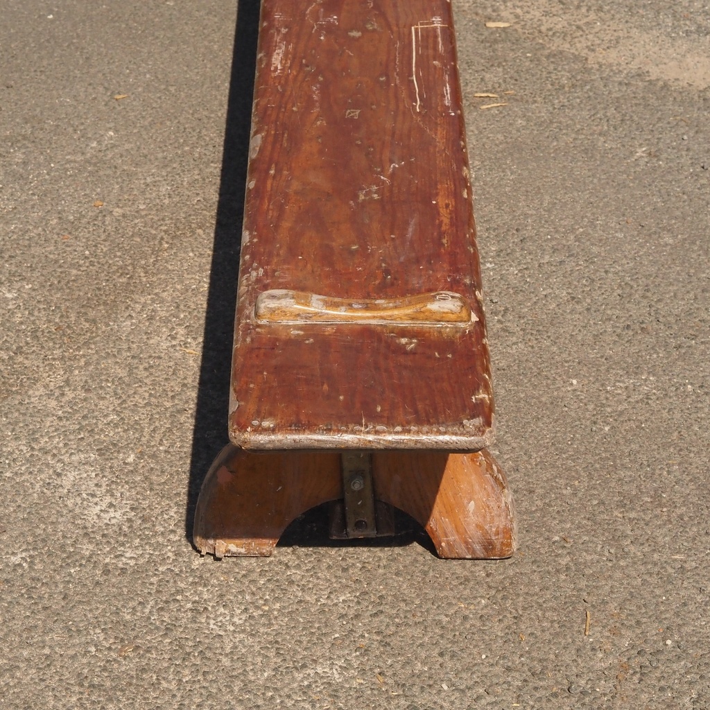 School chair in plywood and steel tube legs