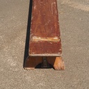 School chair in plywood and steel tube legs