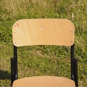 School chair in plywood and steel tube legs