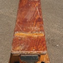 School chair in plywood and steel tube legs
