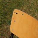 School chair in beech plywood and black lacquered steel