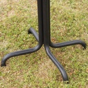 Square cafeteria table 'Aequus' by Pierre-Emmanuel Vandeputte - Black (with various coloured corners)