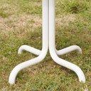Square cafeteria table 'Aequus' by Pierre-Emmanuel Vandeputte - White (with various coloured corners)