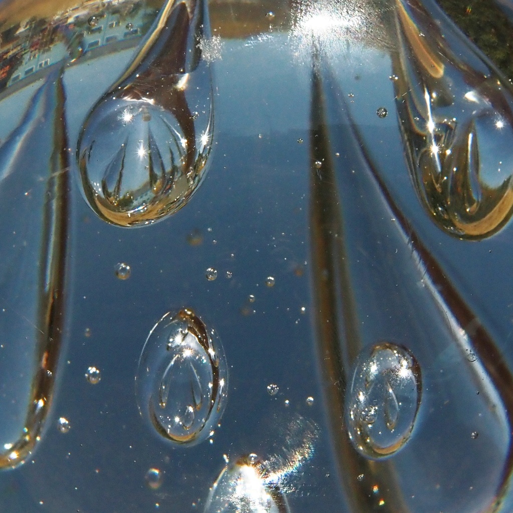 Glass cabinet knob with rosette by Emery&Cie (⌀ 4,5 cm) -  various colors