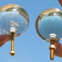 Handmade glass cabinet knob 'Bubble' by Emery&Cie (⌀ 8 cm)