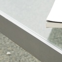 Coffee table in chromed steel with smoked glass tabletop and rotating tablets