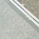 Coffee table 'Progetto' in brushed steel with clear glass tabletop by Monica Armani for B&B Italia