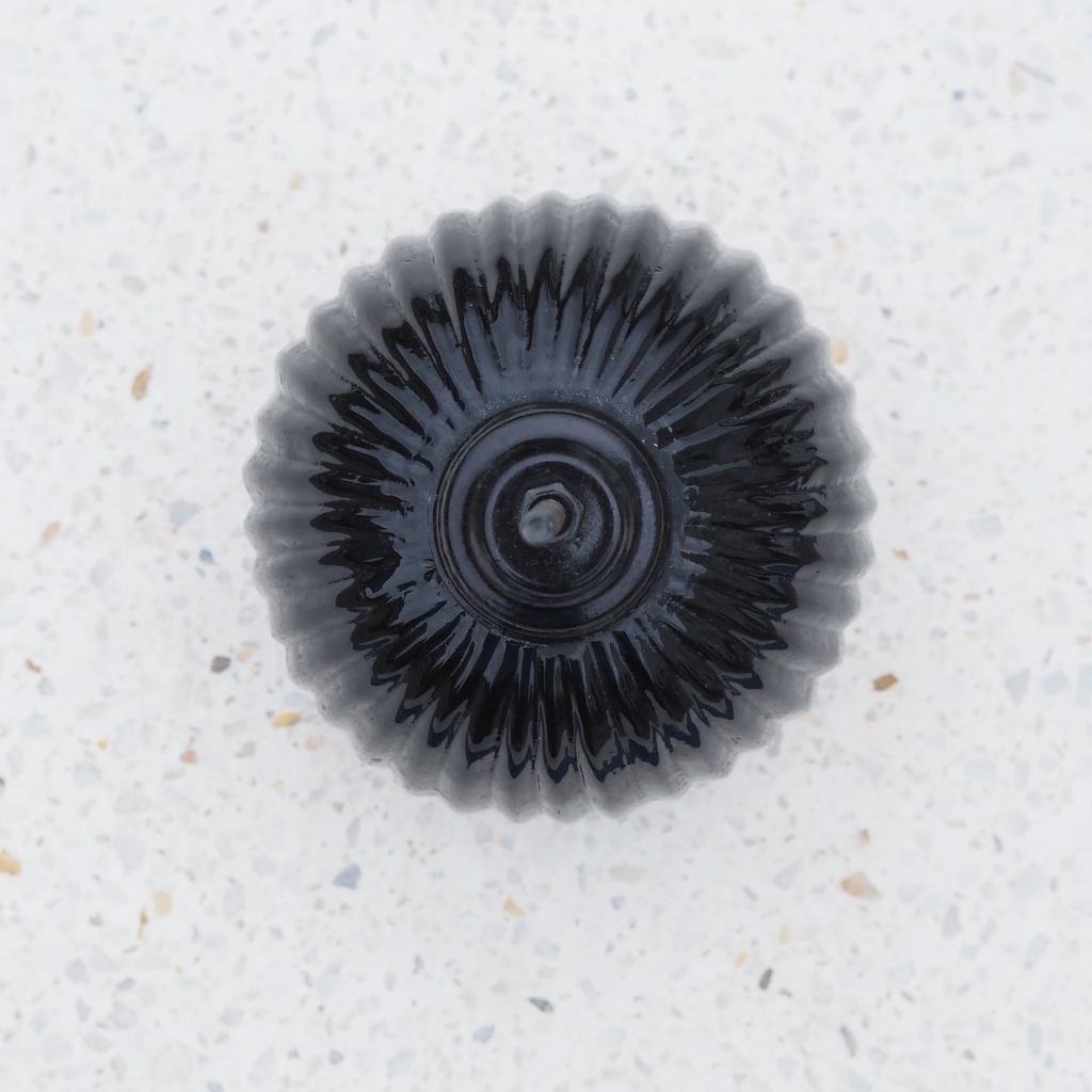 Glass cabinet knob with rosette by Emery&Cie (⌀ 4,5 cm) -  various colors