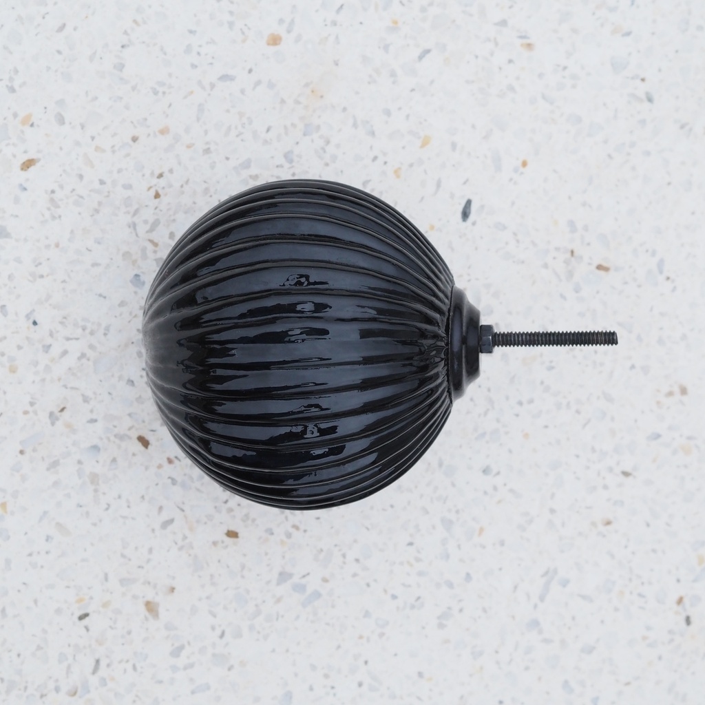 Glass cabinet knob with rosette by Emery&Cie (⌀ 4,5 cm) -  various colors