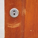 Door in varnished solid wood with flemish glass panels (H. 212,5 x W. 73,5 cm) - Left