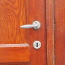 Door in varnished solid pine with textured glass panels (H. 216,5 x W. 82,8 cm) - Right
