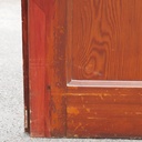 Door in varnished solid pine with textured glass panels (H. 216,5 x W. 82,8 cm) - Right