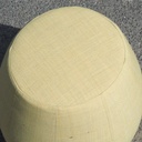 Upholstered round ottoman (various colors/finishes)